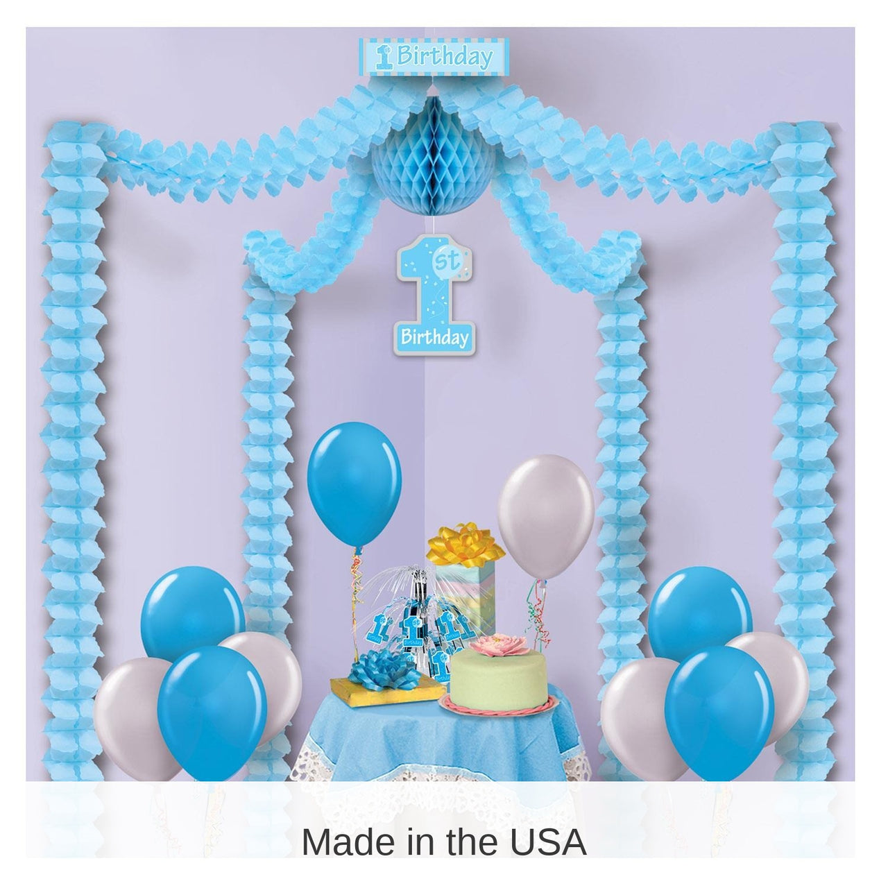 6 Pack Bulk 1st Blue Birthday Party Canopy