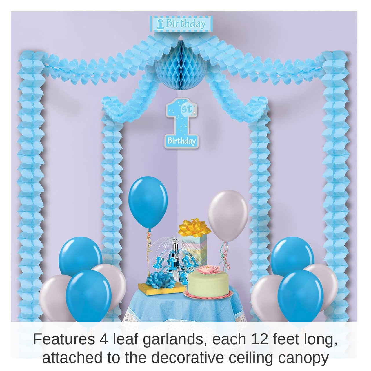 6 Pack Bulk 1st Blue Birthday Party Canopy