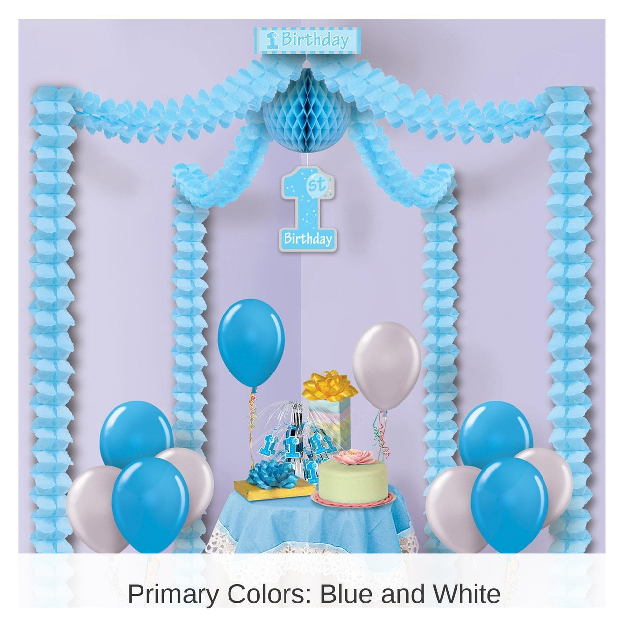6 Pack Bulk 1st Blue Birthday Party Canopy