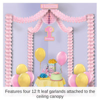 6 Pack Bulk Pink 1st Birthday Party Canopy