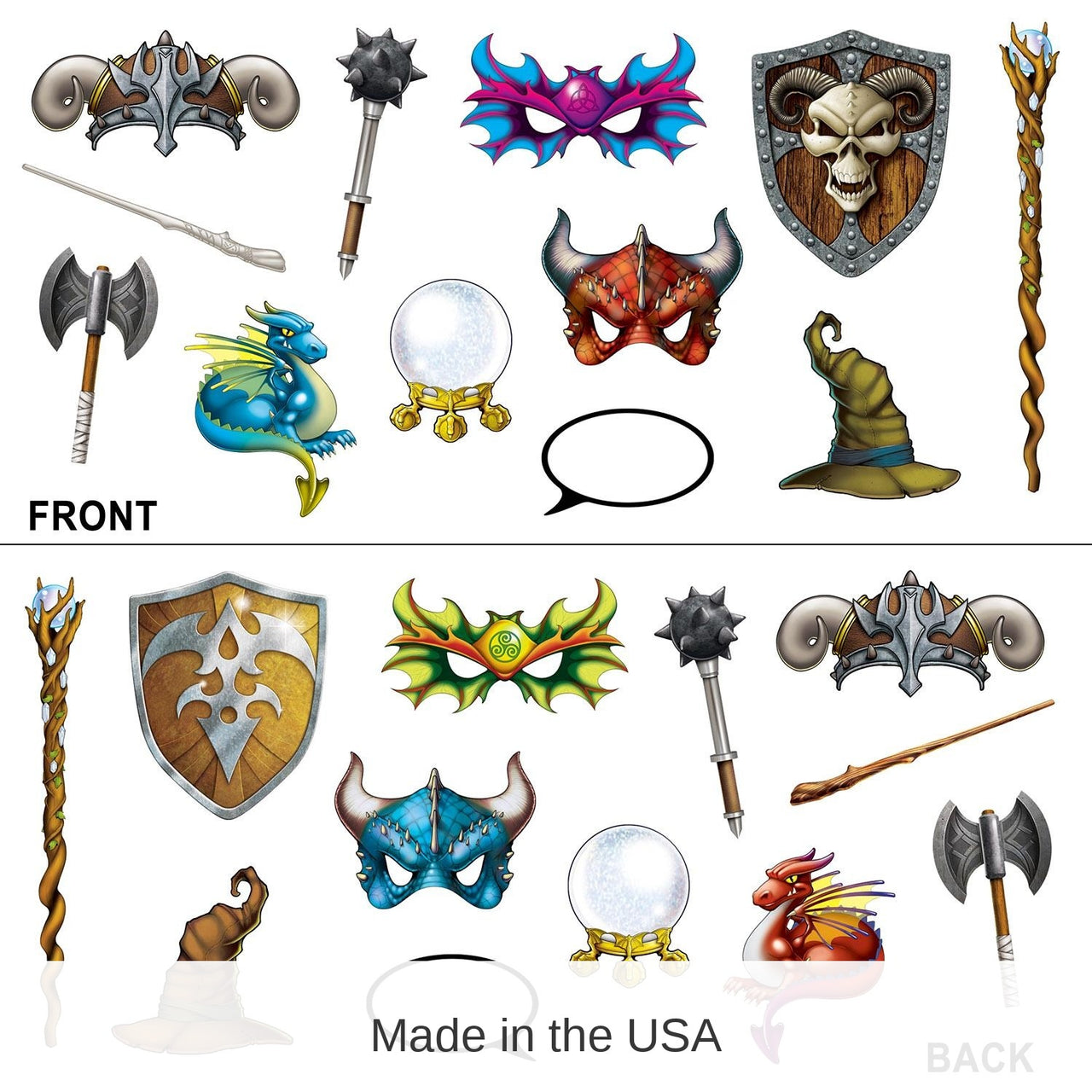 144 Pack Bulk Fantasy Party Photo Fun Signs