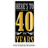 12 Pack Bulk Here's To 40 Years Door Cover