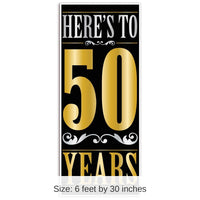 12 Pack Bulk Here's To 50 Years Door Cover