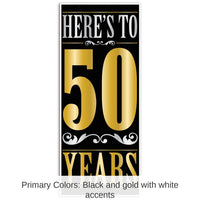 12 Pack Bulk Here's To 50 Years Door Cover