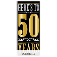12 Pack Bulk Here's To 50 Years Door Cover