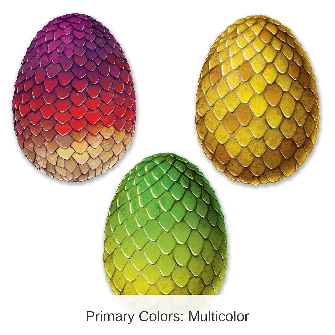 36 Pack Bulk Dragon Egg Party Cutouts