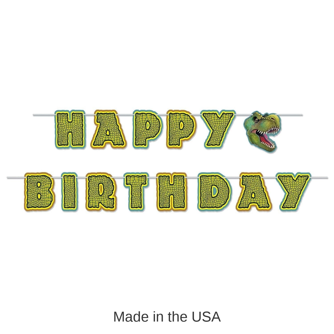 12 Pack Bulk Birthday Dinosaur Party Streamer