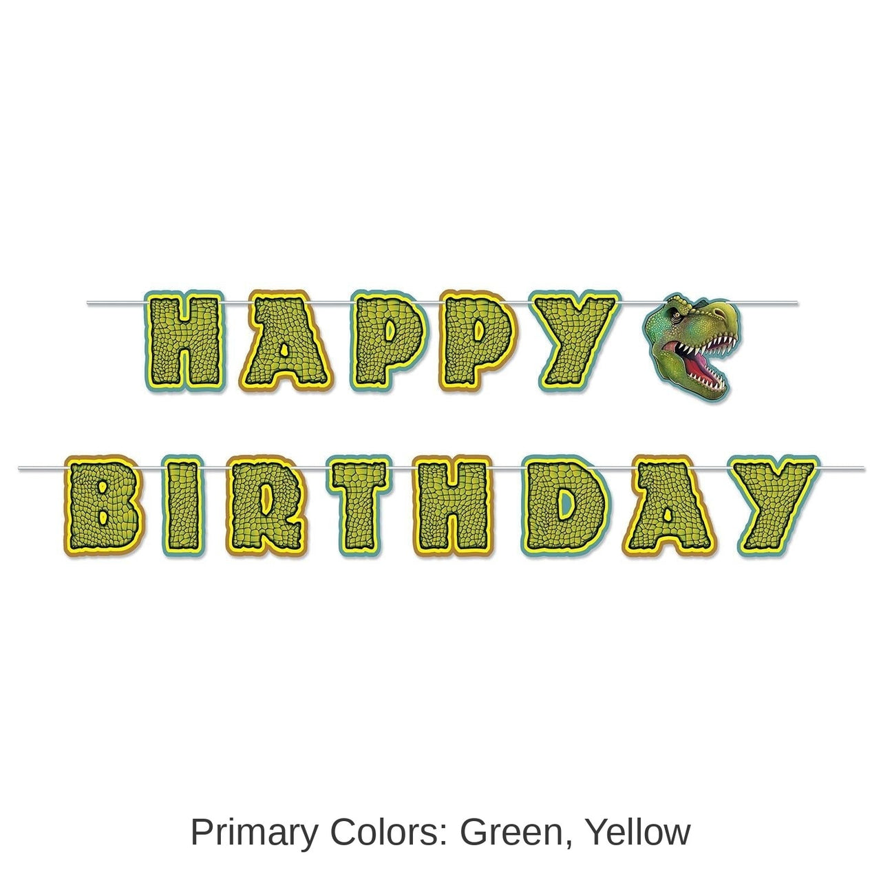 12 Pack Bulk Birthday Dinosaur Party Streamer