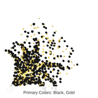96 Pack Bulk Push Up Confetti Party Poppers - black/gold