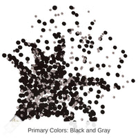 96 Pack Bulk Push Up Confetti Party Poppers - black/silver