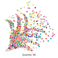 96 Pack Bulk Push Up Confetti Poppers - multi-color