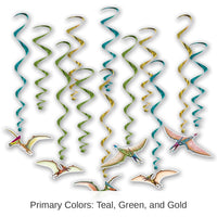 72 Pack Bulk Dinosaur Party Whirls