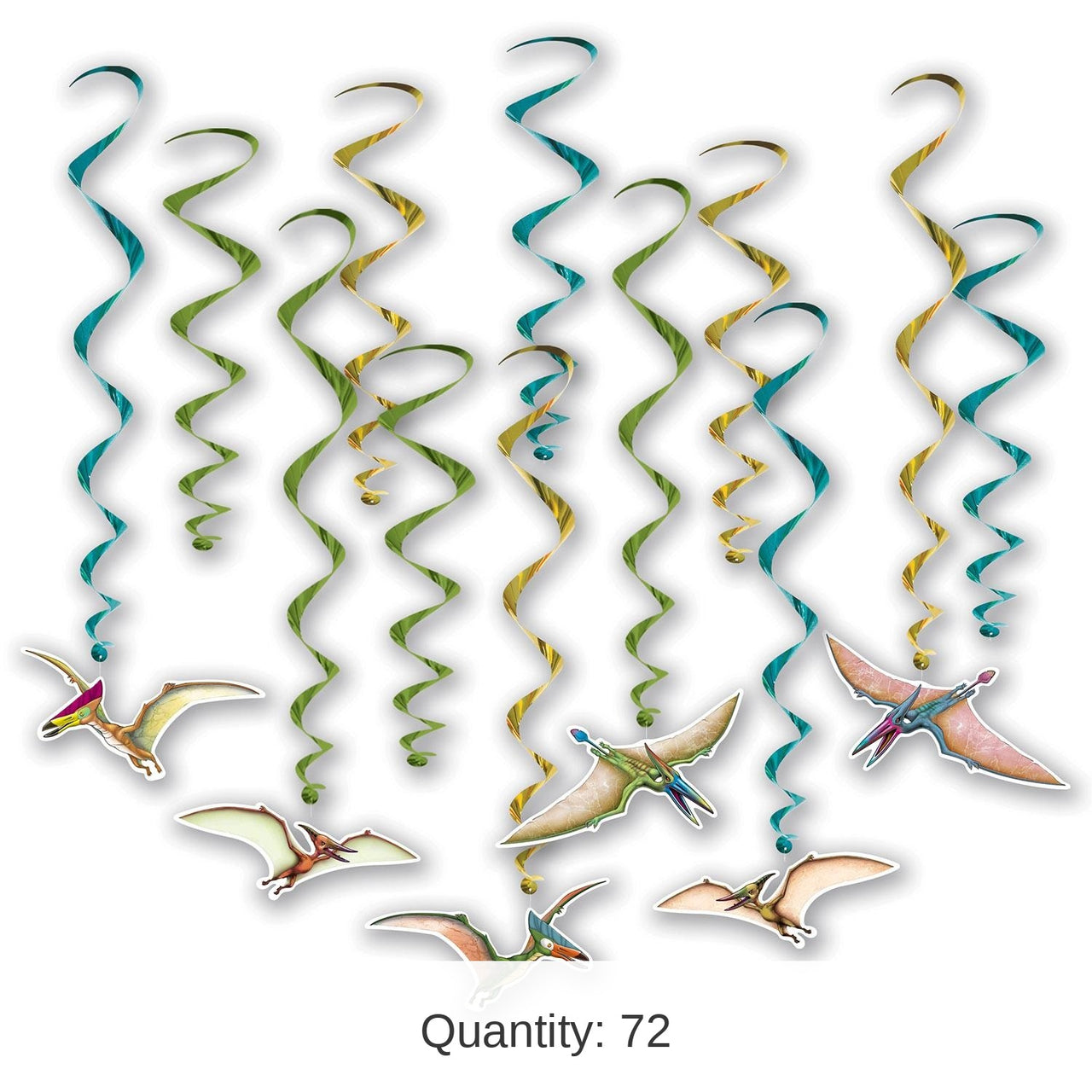 72 Pack Bulk Dinosaur Party Whirls