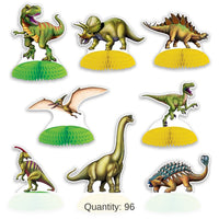 96 Pack Bulk Dinosaur Mini Party Centerpieces