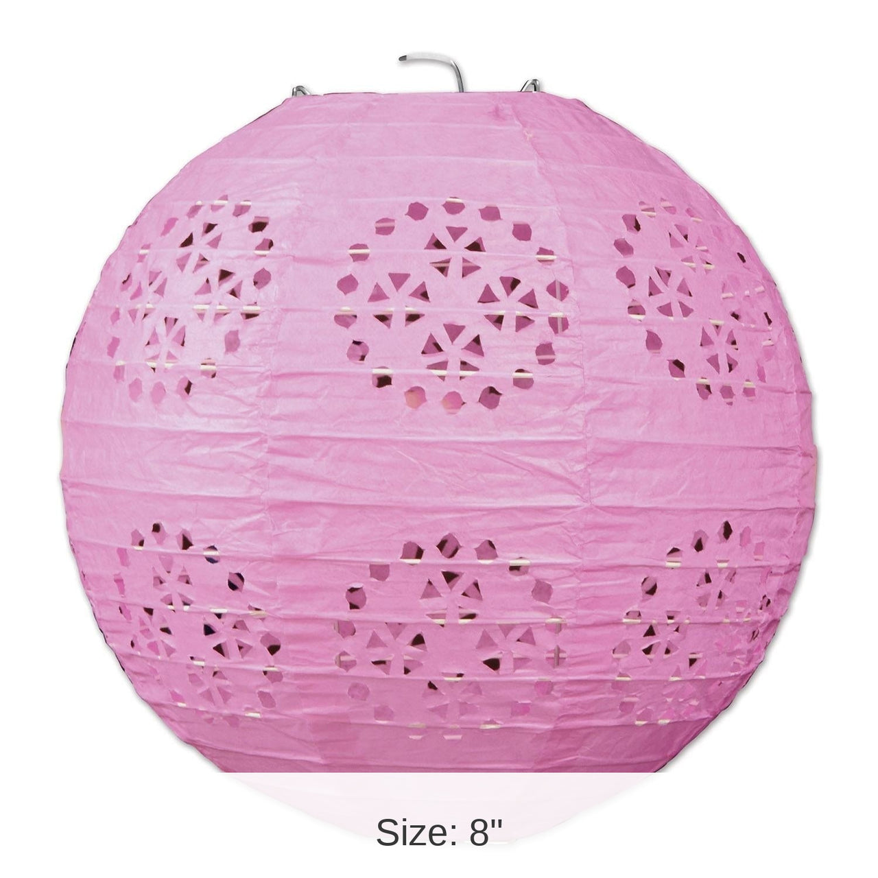 18 Pack Bulk Party Lace Paper Lanterns pink