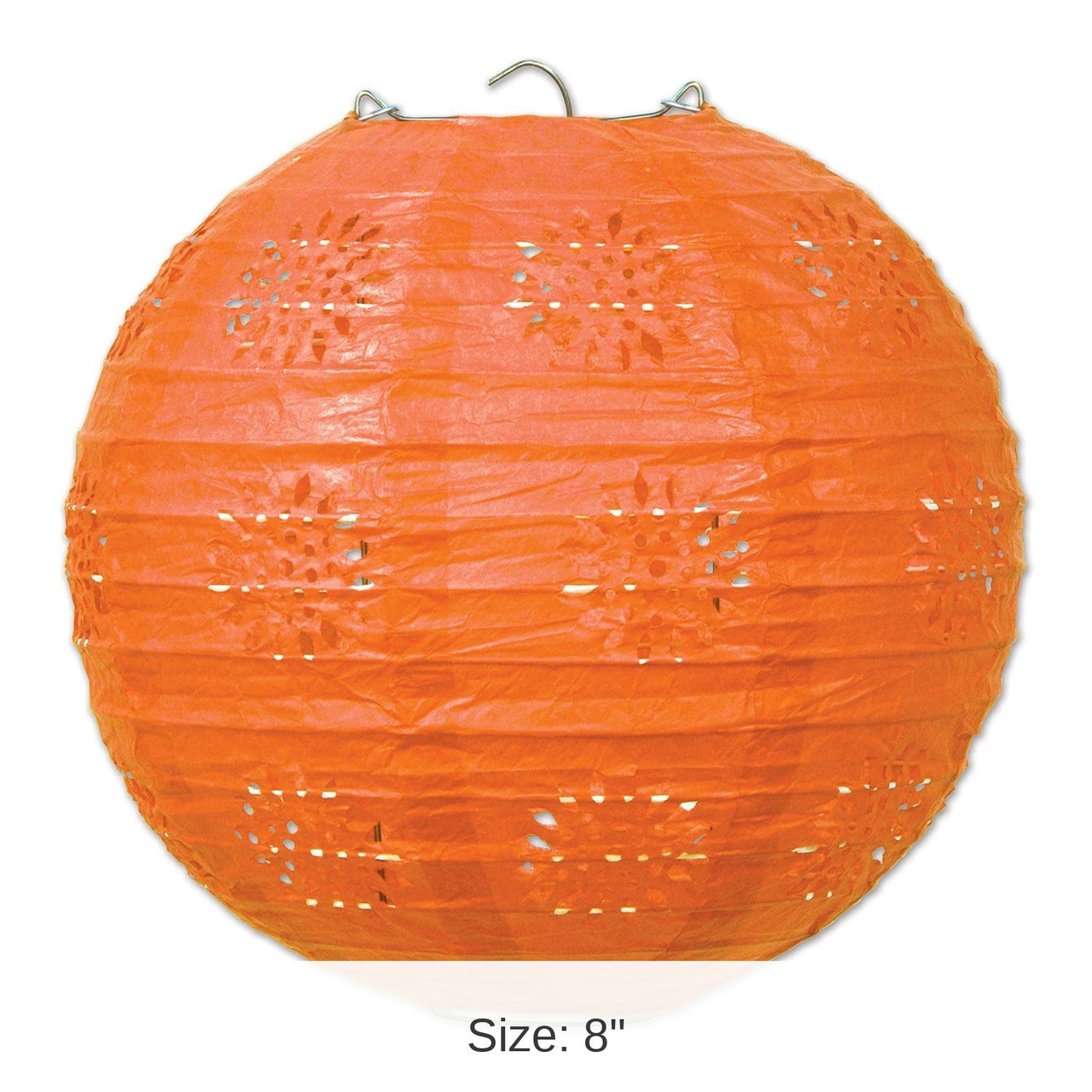 18 Pack Bulk Party Lace Paper Lanterns orange