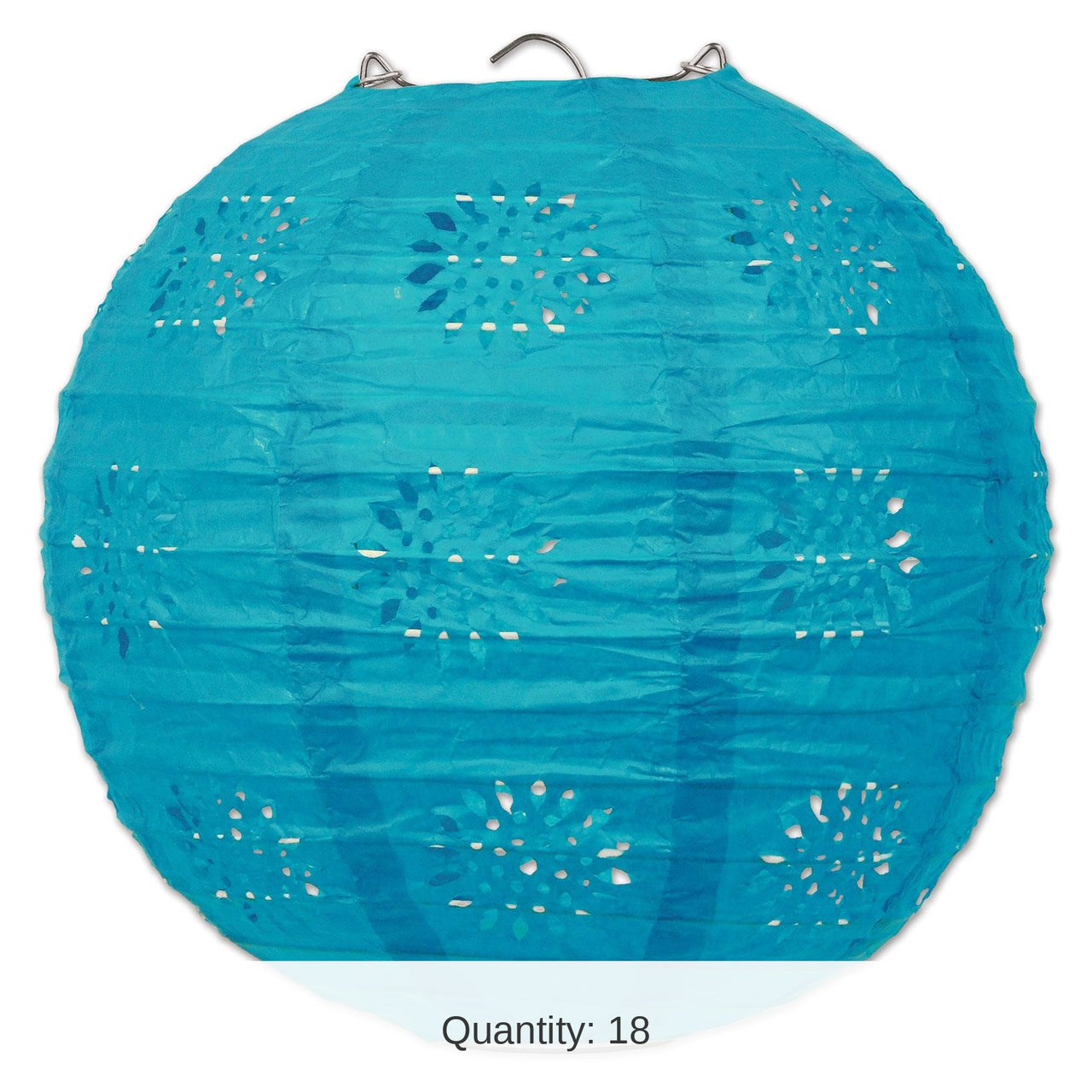 18 Pack Bulk Party Lace Paper Lanterns Turquoise