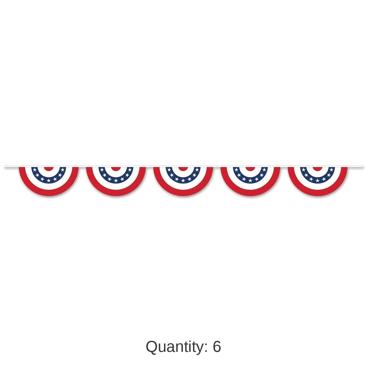 6 Pack Bulk Patriotic Bunting Party Banner