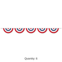 6 Pack Bulk Patriotic Bunting Party Banner