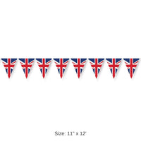 12 Pack Bulk Union Jack Party Pennant Banner