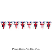 12 Pack Bulk Union Jack Party Pennant Banner