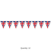 12 Pack Bulk Union Jack Party Pennant Banner