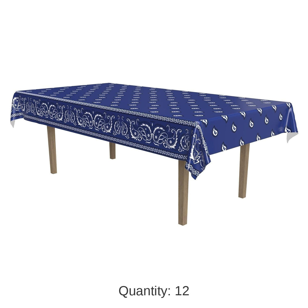 12 Pack Bulk Bandana Party Tablecover