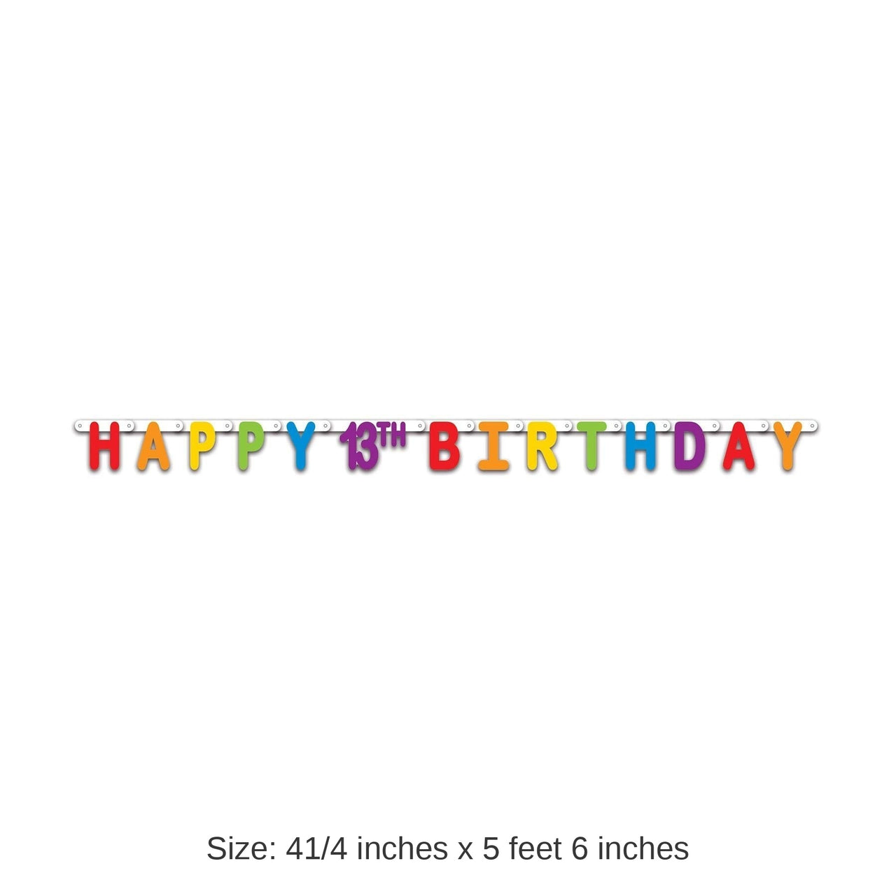12 Pack Bulk Happy 13th Birthday Party Streamer