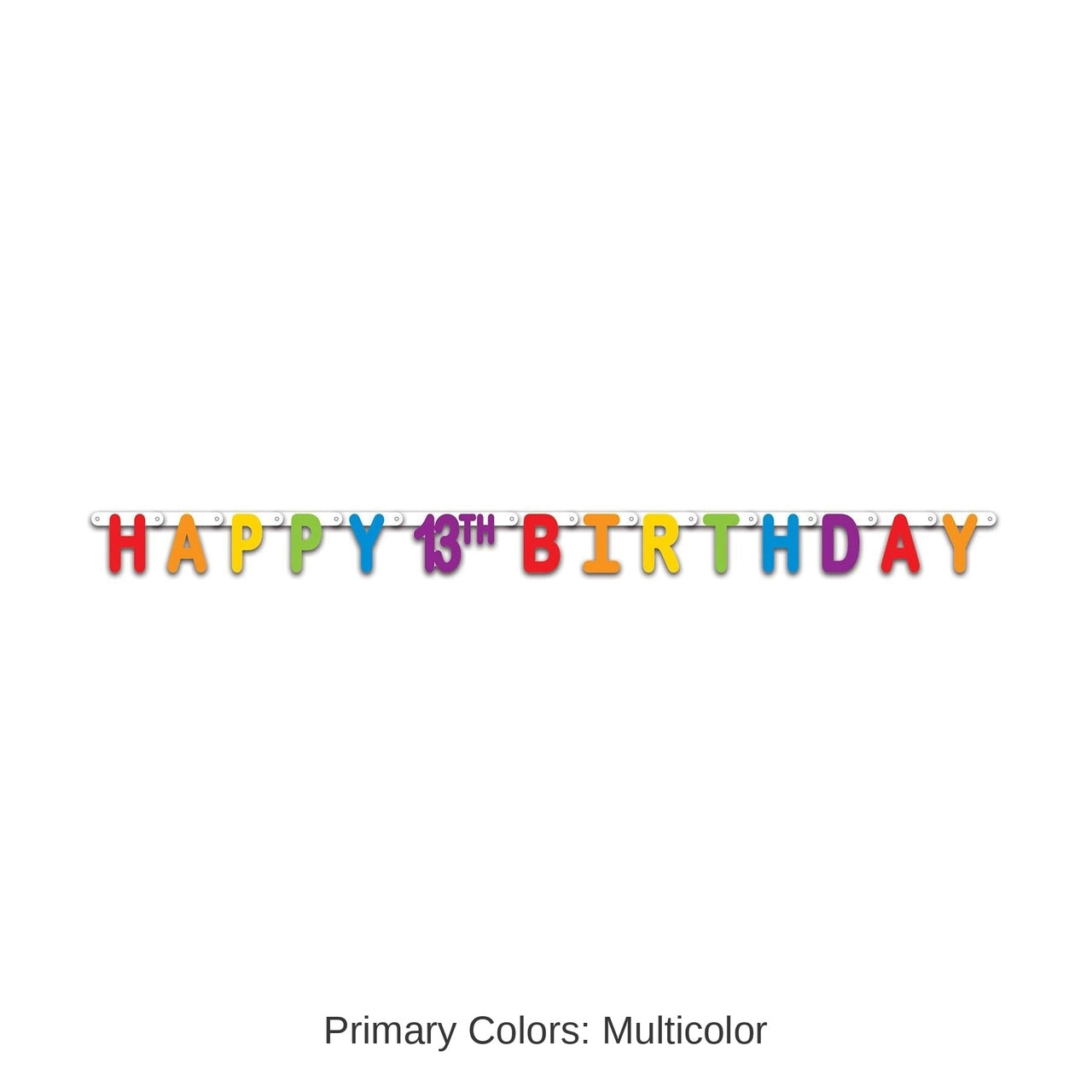 12 Pack Bulk Happy 13th Birthday Party Streamer