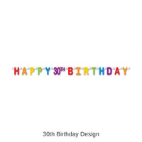 12 Pack Bulk Happy 30th Birthday Party Streamer