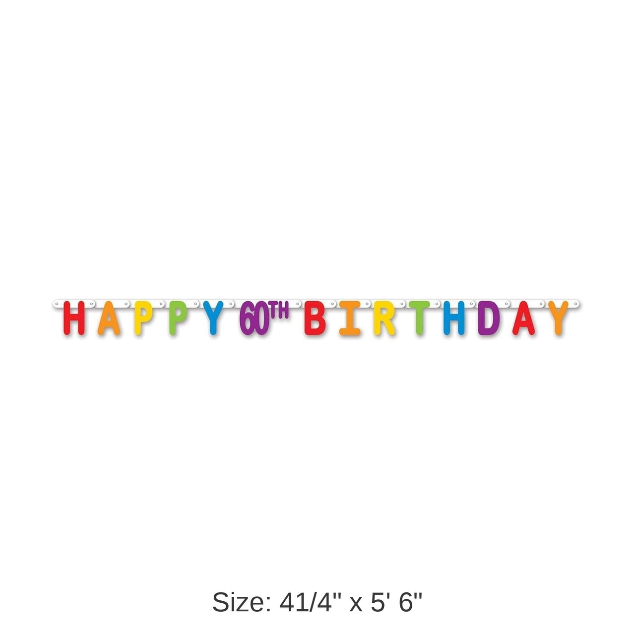 12 Pack Bulk Happy 60th Birthday Party Streamer