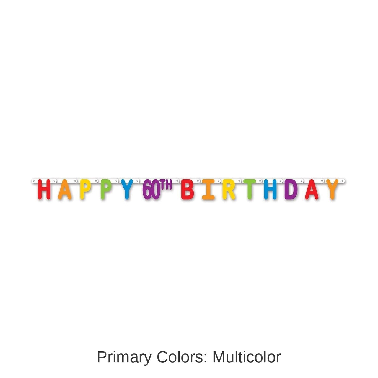 12 Pack Bulk Happy 60th Birthday Party Streamer