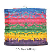 12 Pack Bulk 8-Bit Square Party Paper Lantern