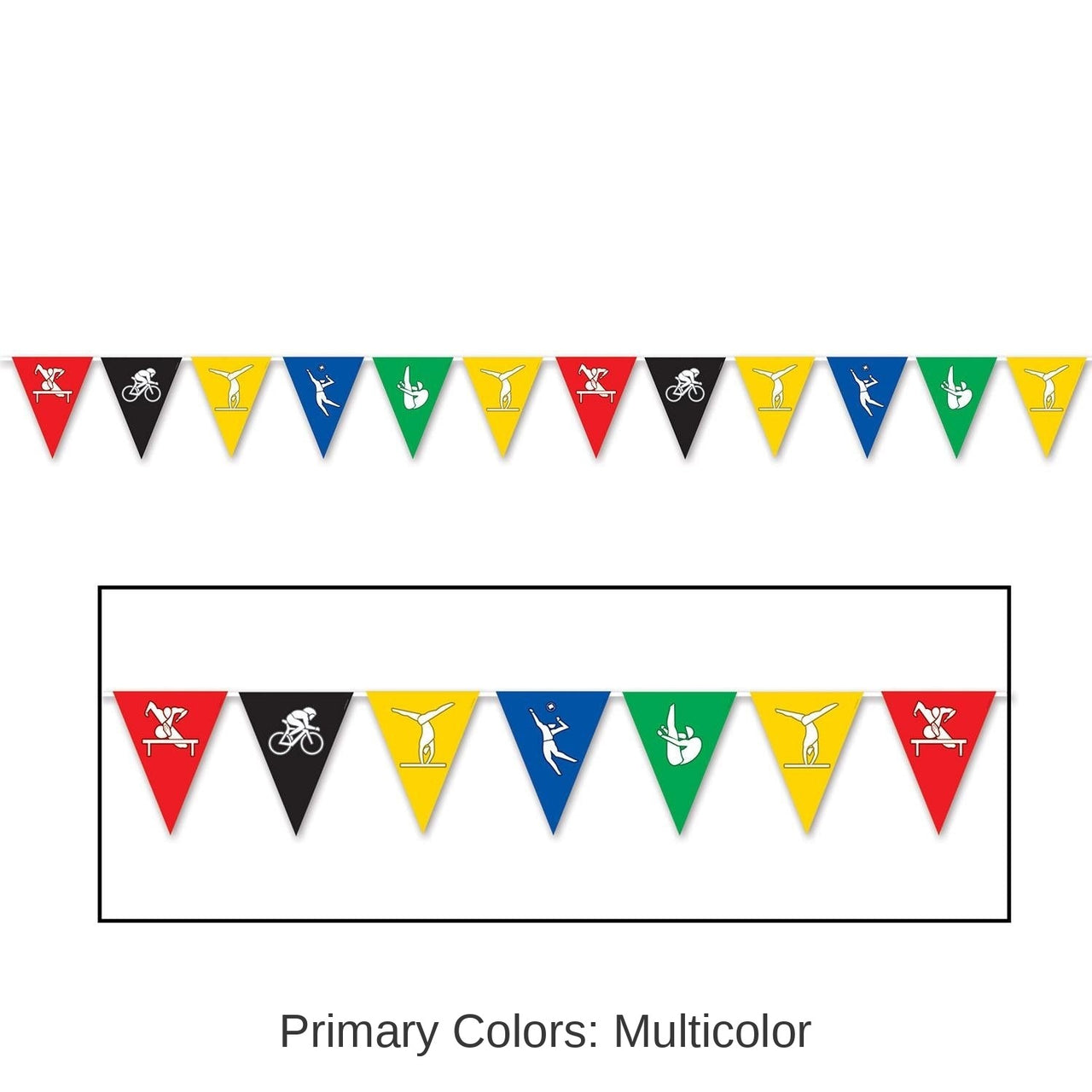 12 Pack Bulk Summer Sports Party Pennant Banner