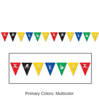 12 Pack Bulk Summer Sports Party Pennant Banner