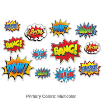 144 Pack Bulk Hero Action Party Sign Cutouts