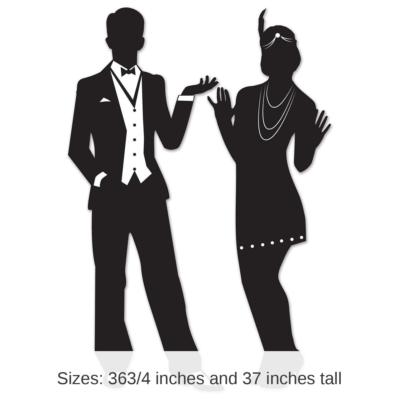 24 Pack Bulk Roaring 20's Party Silhouettes