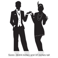 24 Pack Bulk Roaring 20's Party Silhouettes