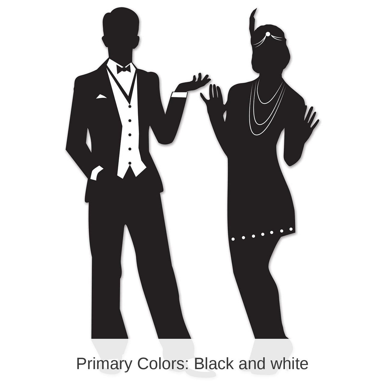 24 Pack Bulk Roaring 20's Party Silhouettes