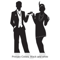 24 Pack Bulk Roaring 20's Party Silhouettes
