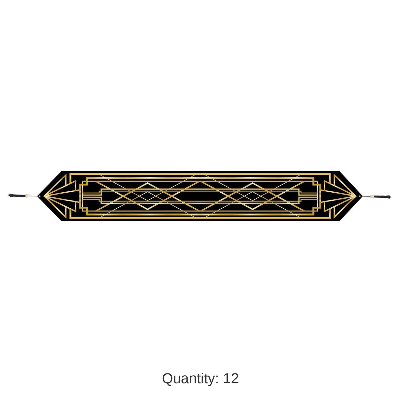 12 Pack Bulk Printed Roaring 20's Party Paper Table Runner