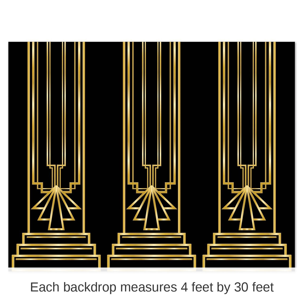 6 Pack Bulk Roaring 20's Party Backdrop