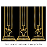 6 Pack Bulk Roaring 20's Party Backdrop