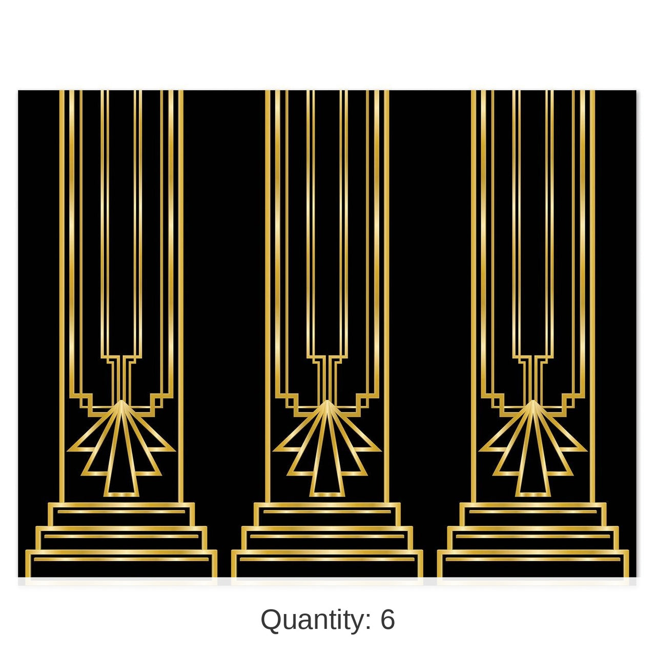 6 Pack Bulk Roaring 20's Party Backdrop