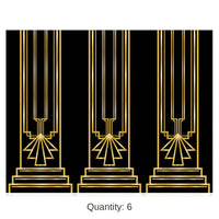 6 Pack Bulk Roaring 20's Party Backdrop