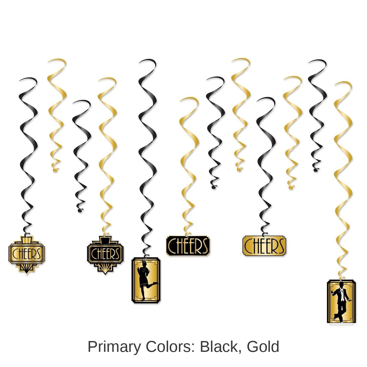72 Pack Bulk Roaring 20's Party Whirls