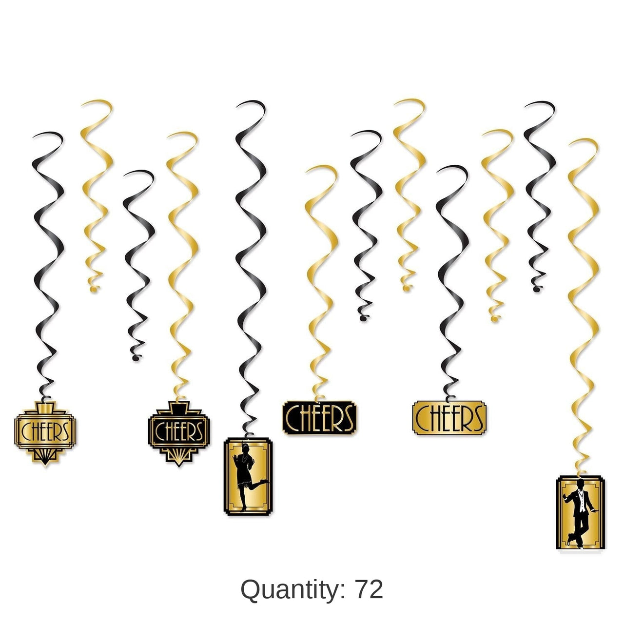 72 Pack Bulk Roaring 20's Party Whirls