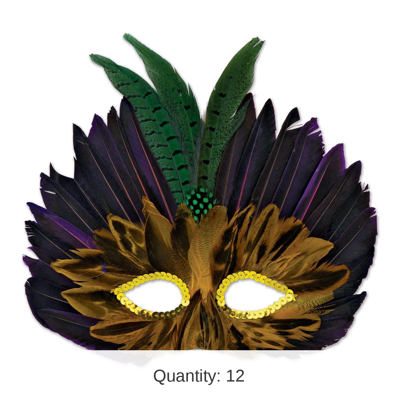 12 Pack Bulk Mardi Gras Mask