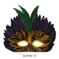 12 Pack Bulk Mardi Gras Mask
