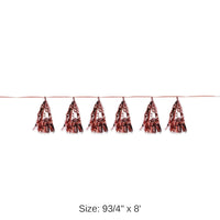 12 Pack Bulk Metallic Party Tassel Garland - rose gold